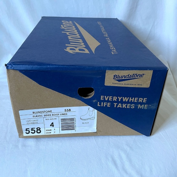 Blundstone 558 Chelsea Boots Women’s Sz 7 Black Elastic Sided NEW IN BOX - Picture 9 of 11